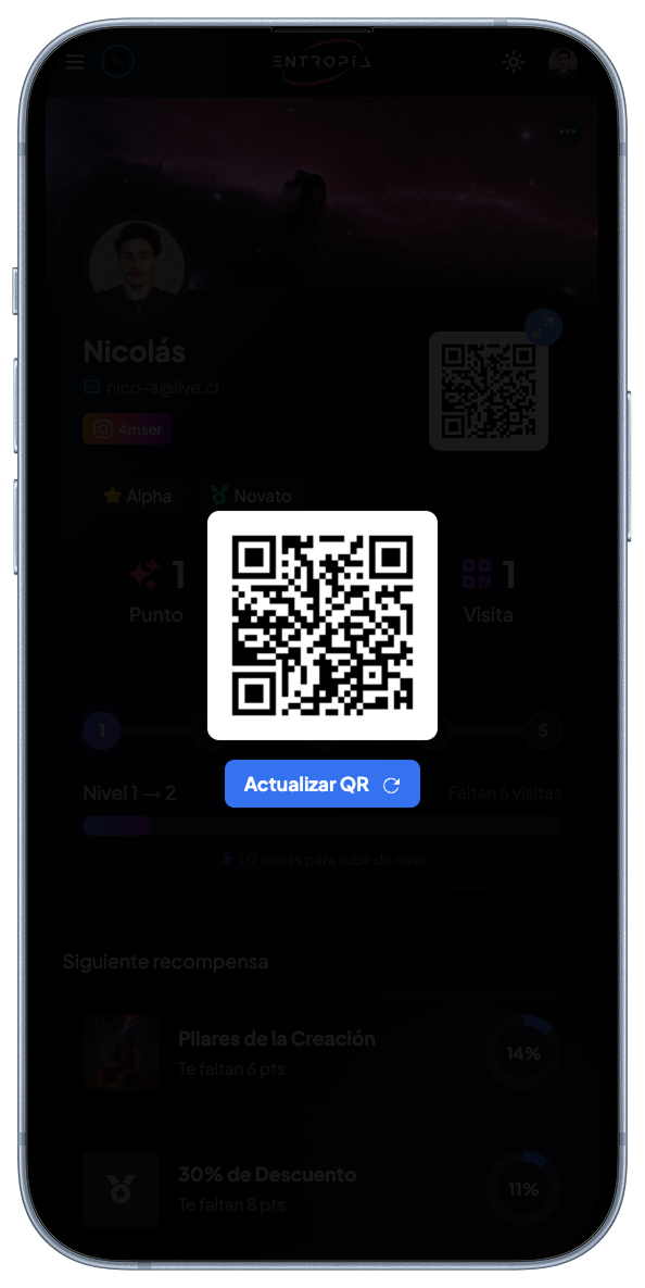 Cliente Escaneando QR